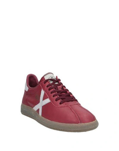 Shop Munich Sneakers In Maroon