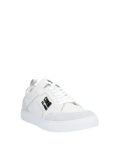 Shop Cavalli Class Man Sneakers White Size 5 Soft Leather