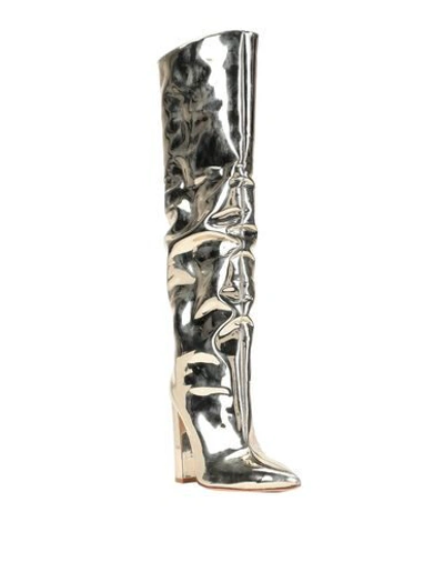 Shop Elisabetta Franchi Knee Boots In Gold