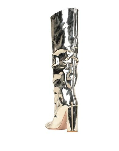 Shop Elisabetta Franchi Knee Boots In Gold