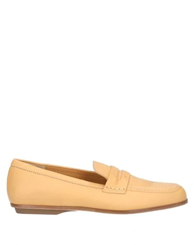Shop Hogan Loafers In Apricot