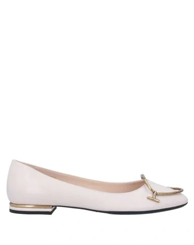 Shop Tod's Woman Ballet Flats Light Pink Size 5.5 Soft Leather