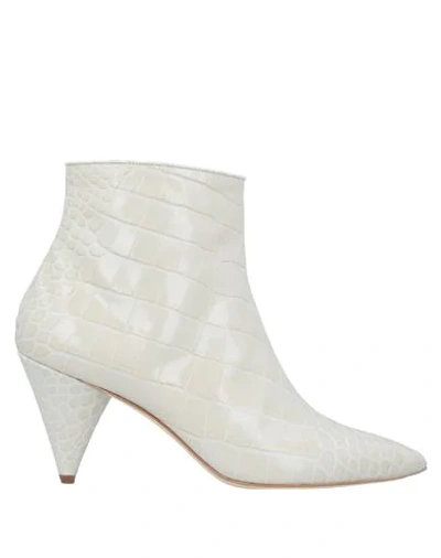 Shop Polly Plume Ankle Boots In Ivory