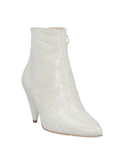 Shop Polly Plume Ankle Boots In Ivory