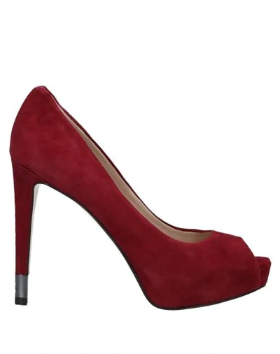 Shop Guess Pump In Maroon