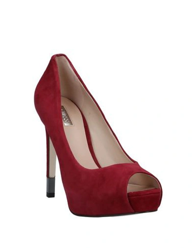 Shop Guess Pump In Maroon
