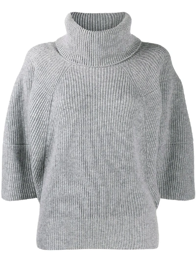 Shop Givenchy Roll-neck Cashmere Jumper In Grey