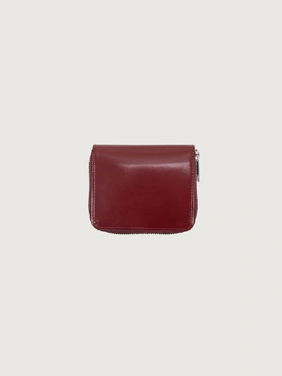 Shop Maison Margiela Zipped Wallet Bordeaux In Red