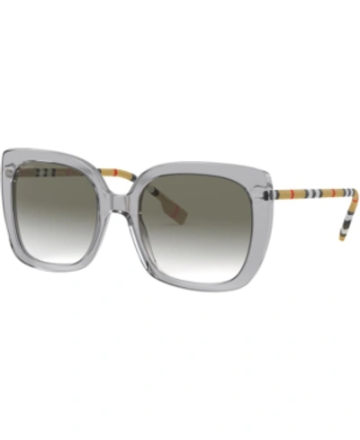 Shop Burberry Sunglasses, 0be4323 54 In Grey/green Gradient