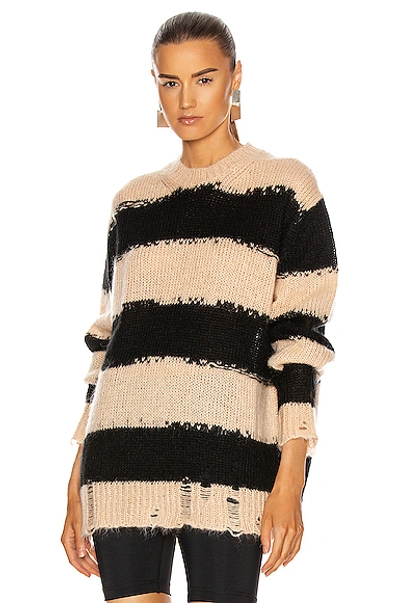 Shop Acne Studios Kantonia Sweater In Black & Warm Beige