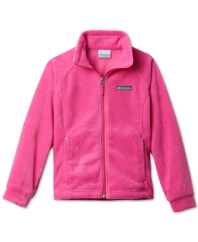 Shop Columbia Big Girls Benton Springs Fleece Jacket In Pink Ice
