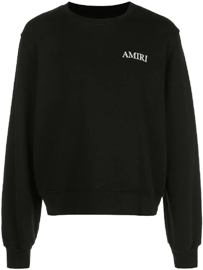 Shop Amiri Large Logo Sweater In Black