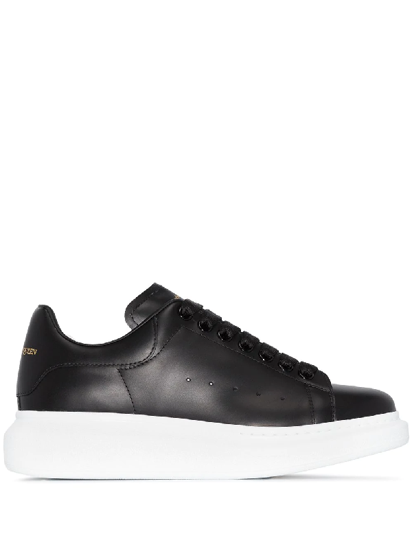 Oversized Lace-up Sneakers In Black 