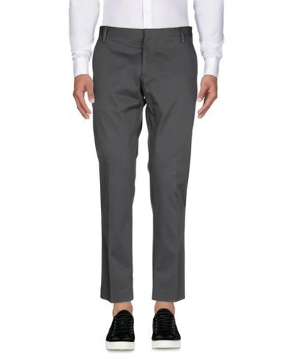 Shop Entre Amis Man Pants Lead Size 31 Cotton, Elastane In Grey