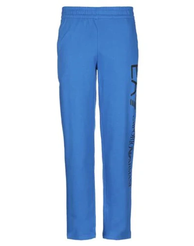 Shop Ea7 Pants In Blue