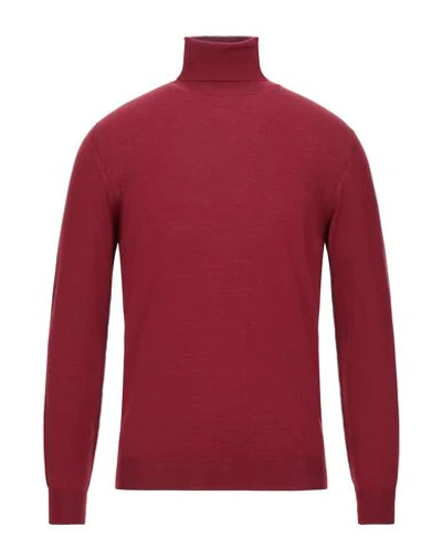 Shop Drumohr Man Turtleneck Brick Red Size 46 Super 140s Wool