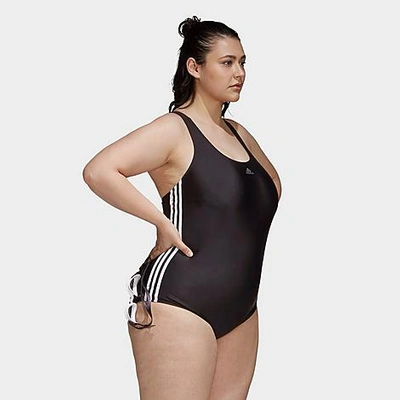 Adidas Originals Adidas Women's Classic 3-stripes Swimsuit (plus Size) In  Black | ModeSens