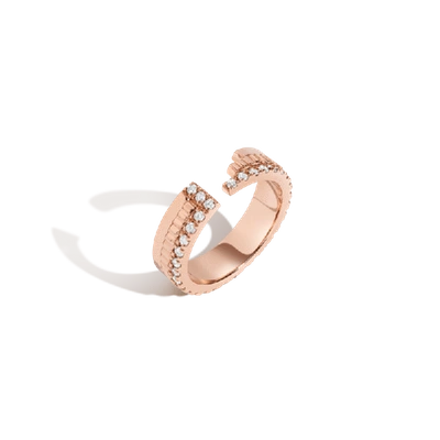Shop Aurate Diamond Infinity Ring In Gold/ Pink