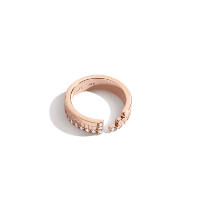 Shop Aurate Diamond Infinity Ring In Gold/ Pink