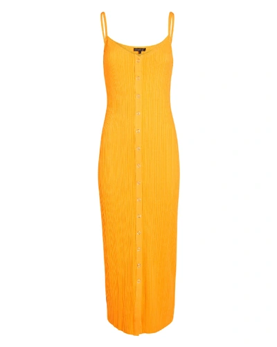 Shop The Range Wave Rib Knit Midi Dress In Orange