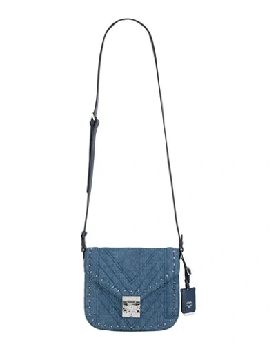 Shop Mcm Handbags In Blue