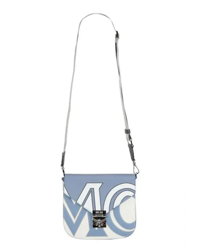 Shop Mcm Handbags In Slate Blue