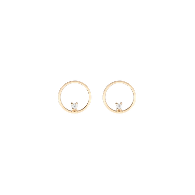 Shop Aurate Floating Diamond Hoop Earrings In Gold