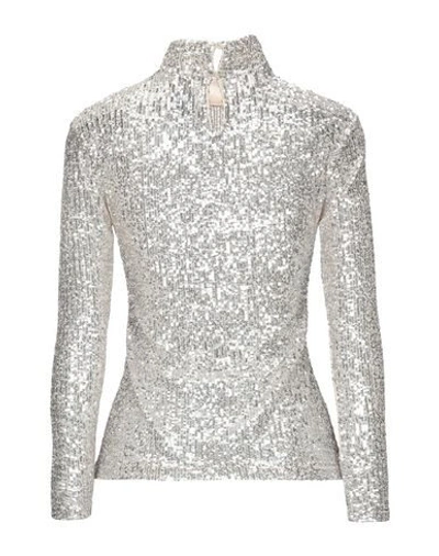 Shop L'autre Chose L' Autre Chose Woman T-shirt Silver Size 2 Polyester