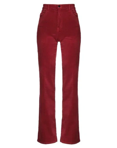 Shop J Brand Casual Pants In Maroon