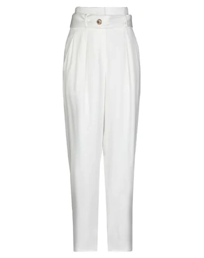 Shop Iro Woman Pants White Size 12 Viscose