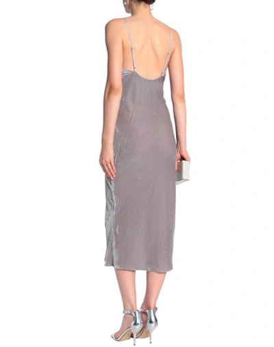 Shop De La Vali Midi Dress In Dove Grey