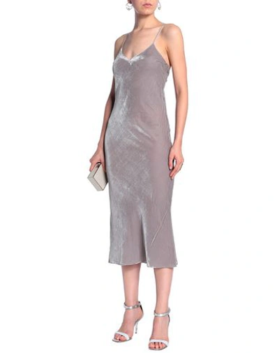 Shop De La Vali Midi Dress In Dove Grey