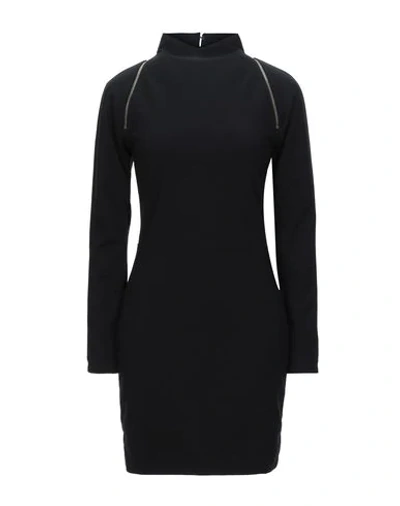Shop Armani Exchange Woman Mini Dress Black Size L Viscose, Polyamide, Wool, Elastane