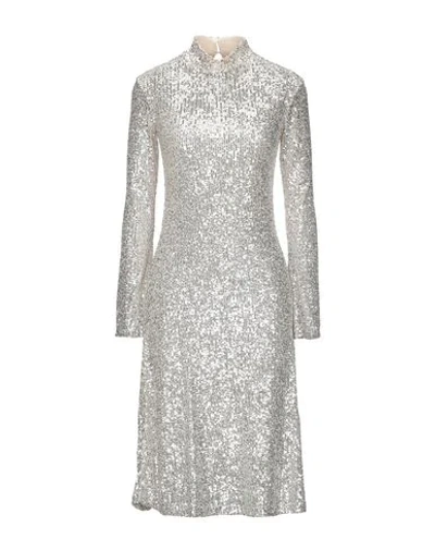 Shop L'autre Chose L' Autre Chose Woman Midi Dress Silver Size 6 Polyester