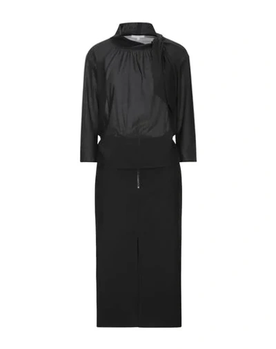Shop Patrizia Pepe Woman Midi Dress Black Size 8 Polyamide, Elastane, Polyester