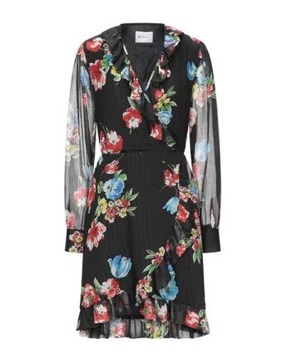 Shop Be Blumarine Woman Mini Dress Black Size 4 Polyester, Metallic Fiber
