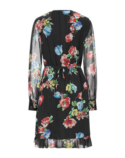 Shop Be Blumarine Woman Mini Dress Black Size 4 Polyester, Metallic Fiber