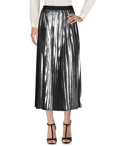 Shop Versace Long Skirts In Silver