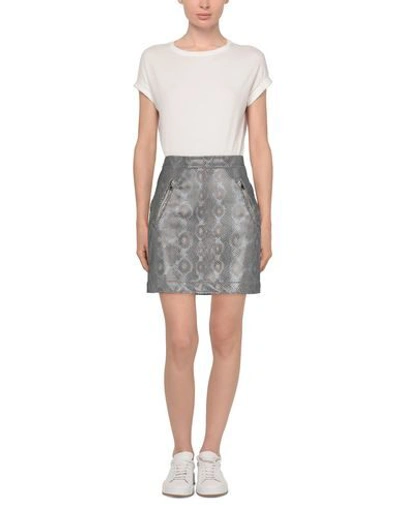 Shop Patrizia Pepe Woman Mini Skirt Dove Grey Size 8 Polyester, Elastane