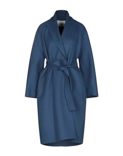 Shop Ava Adore Coats In Dark Blue