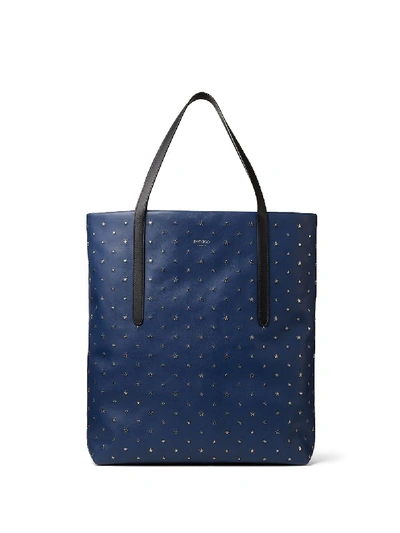 Shop Jimmy Choo Pimlico Star Studded Tote Bag In Blue