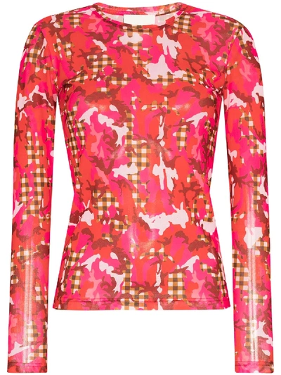 Shop Molly Goddard Floral-print Top In Pink