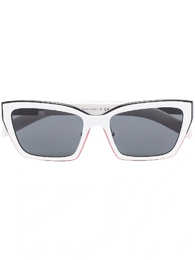 Shop Prada Wayfarer Tinted Sunglasses In White