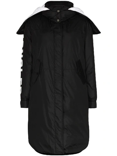 Shop Moncler Hugon Hooded Down Coat In Black