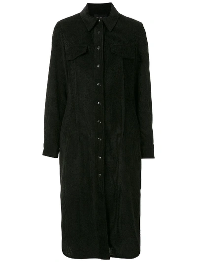 Shop Alcaçuz Roteiro Long Sleeves Shirt Dress In Black