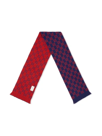 Shop Gucci Gg Supreme Scarf In Blue