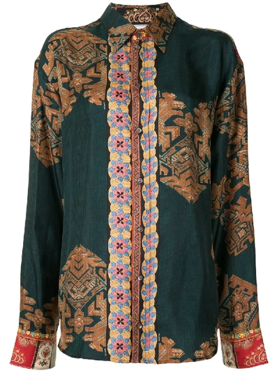 Shop Pierre-louis Mascia Tapestry-print Shirt In Multicolour