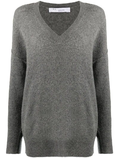 Shop Iro Loose-fit V-neck Sweater In Grey