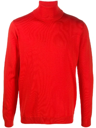 Shop Roberto Collina Roll Neck Wool Jumper In Orange