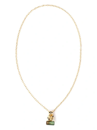 Shop Retrouvai 18kt Yellow Gold Panda Pendant Necklace In Ylwgold